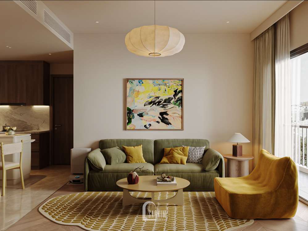 Thiết kế nội thất chung cư phong cách Modern Retro dự án Lumière Evergreen - Sự chuyển tiếp giữa hiện đại và những sắc màu hoài niệm
